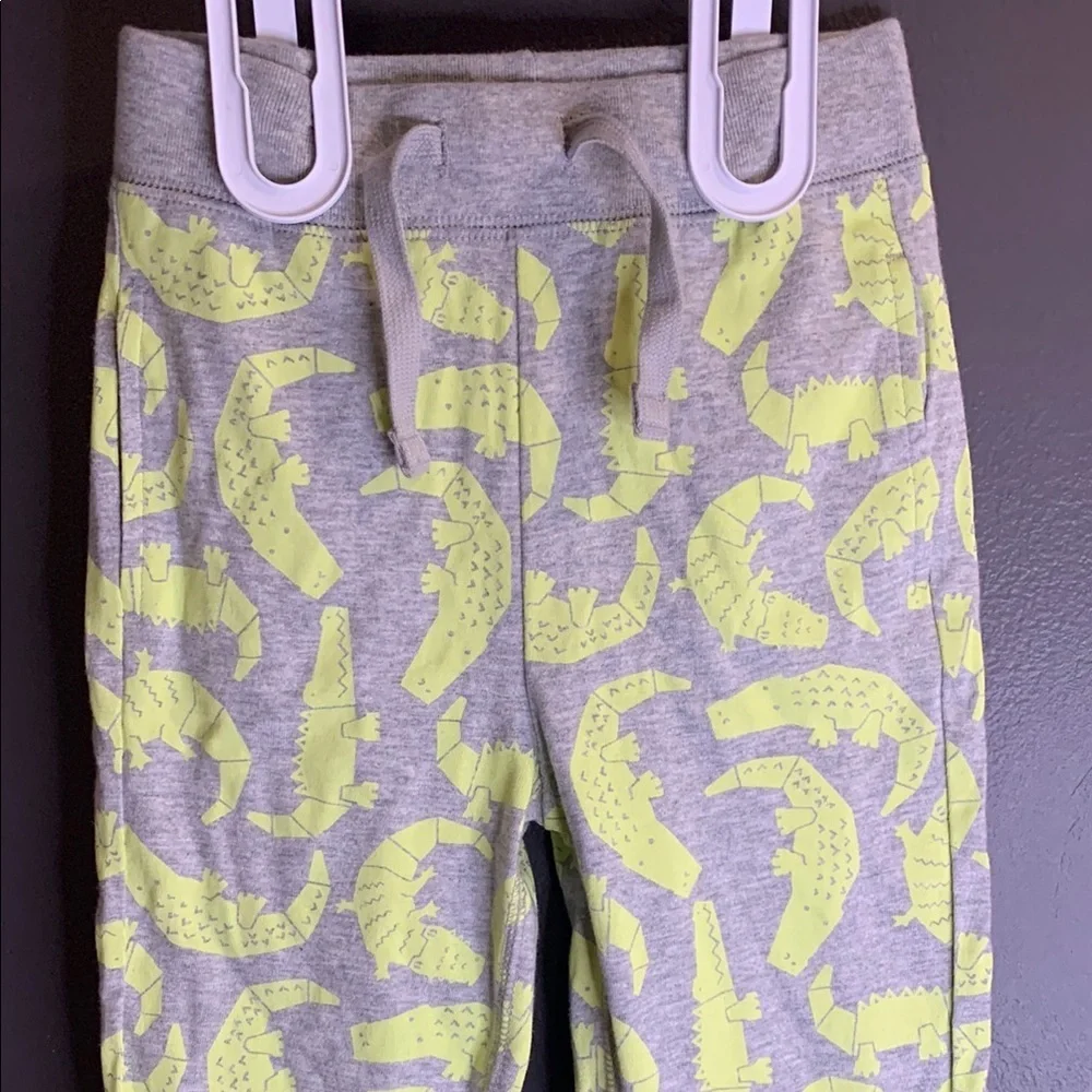 Baby Gap Gray and green toddlers Crocodile Print Bottoms size 2 years